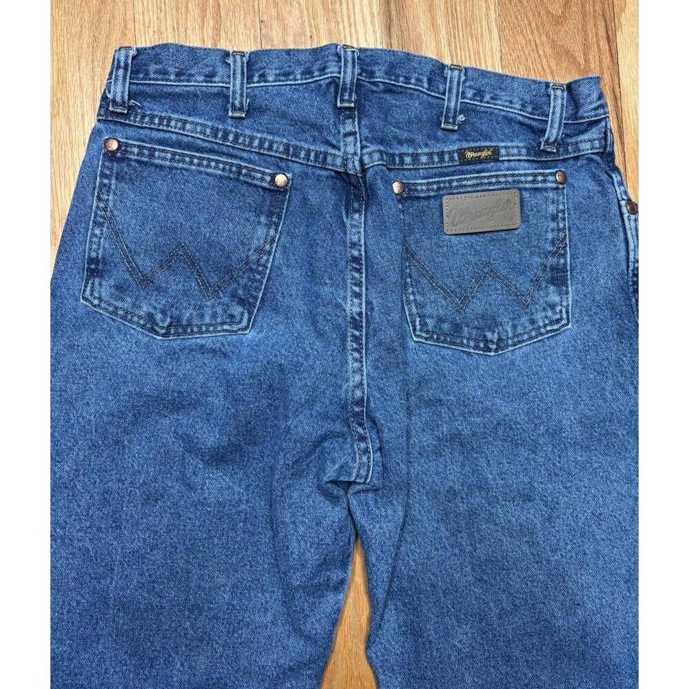 Wrangler Cowboy Cut Jeans Men 32x34 A103 Blue Med Wash Relaxed Fit Denim Western